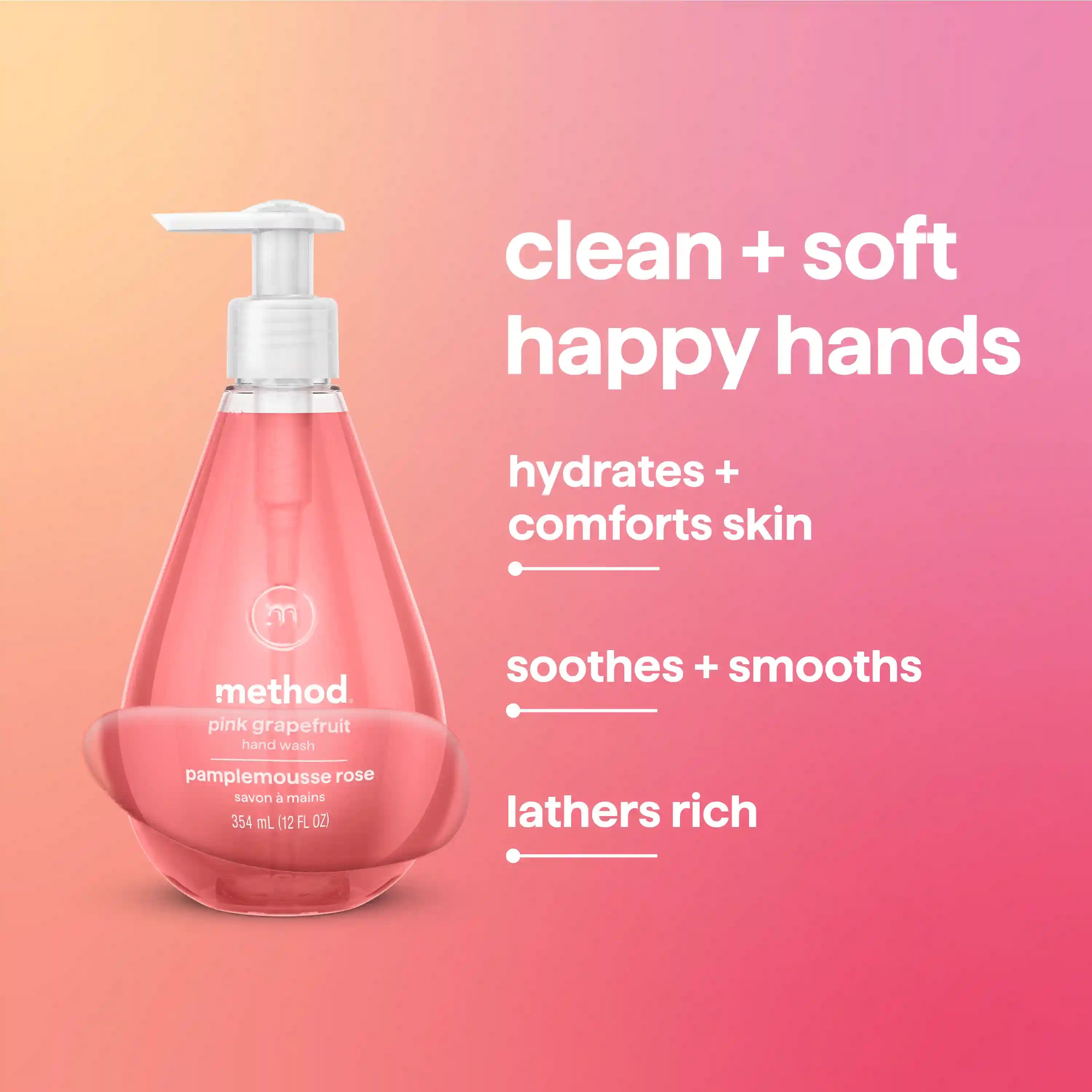 pink grapefruit gel hand wash 3-count bundle