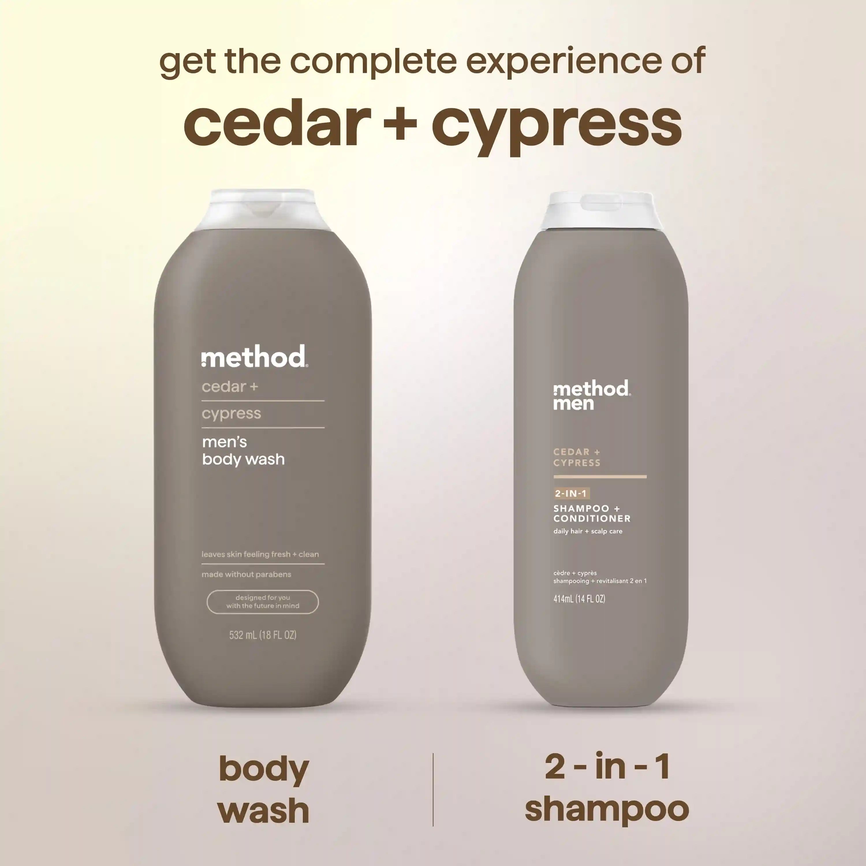 men's body wash - cedar + cypress, 18 fl oz