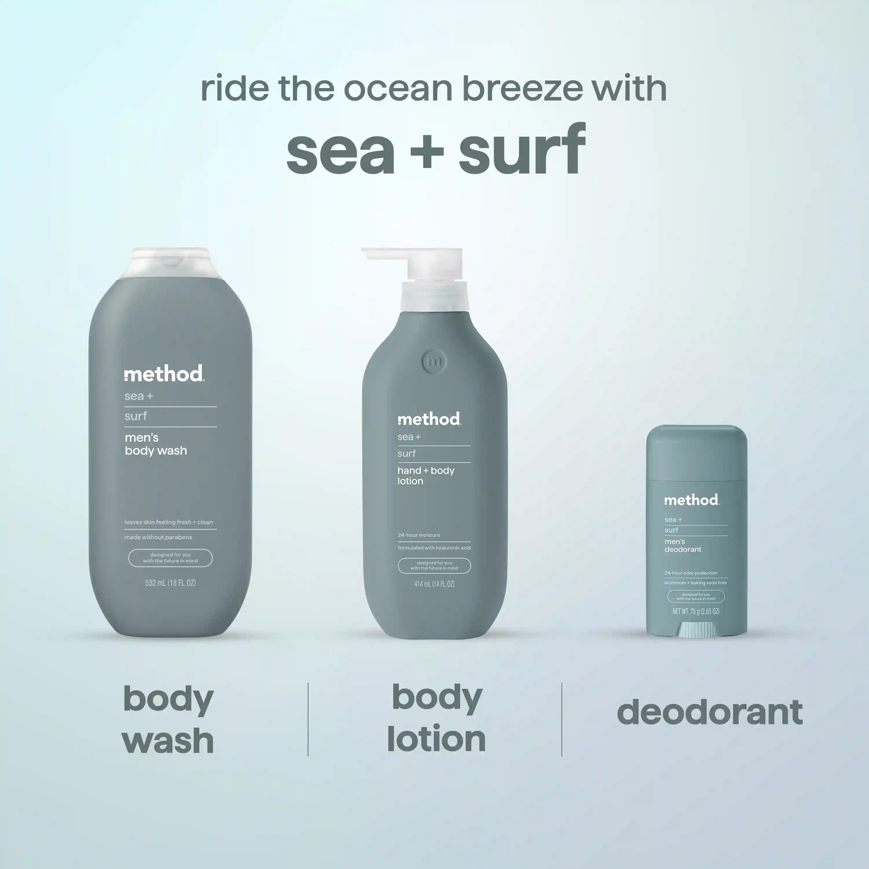 sea + surf body wash 3-count bundle, 54 fl oz
