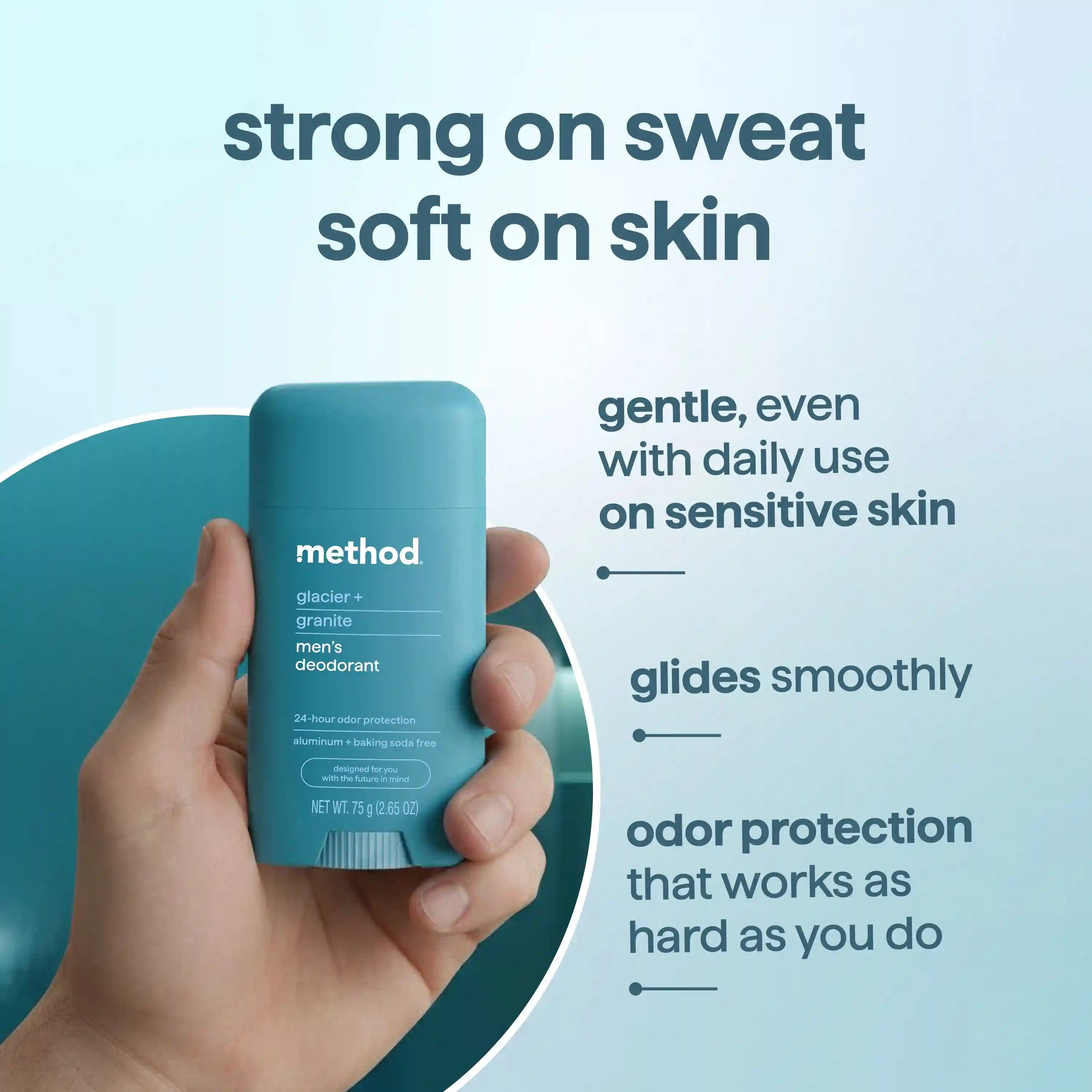 deodorant - glacier + granite, 2.65 oz
