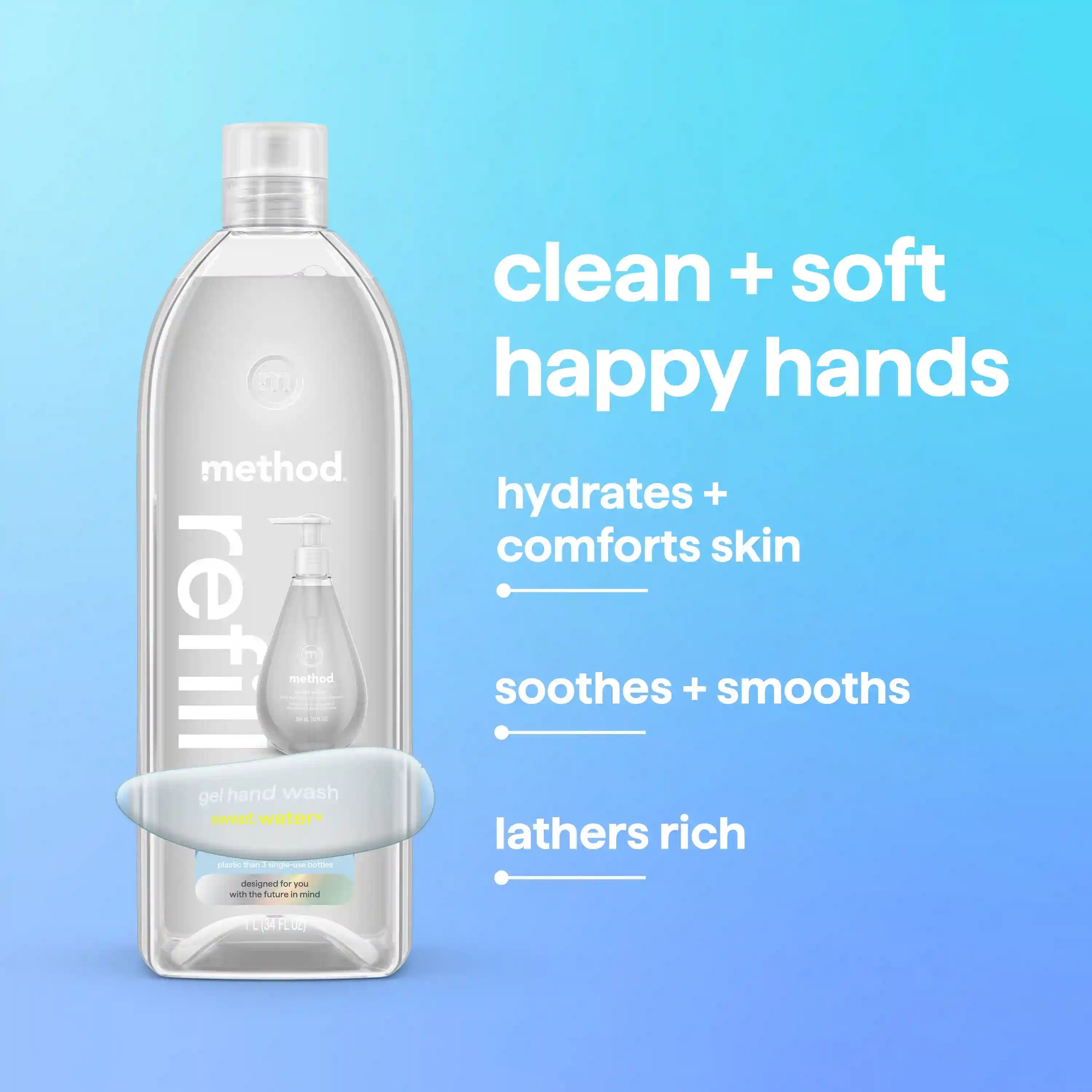gel hand wash refill - sweet water, 34 fl oz 1