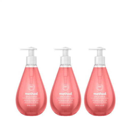 pink grapefruit gel hand wash 3-count bundle