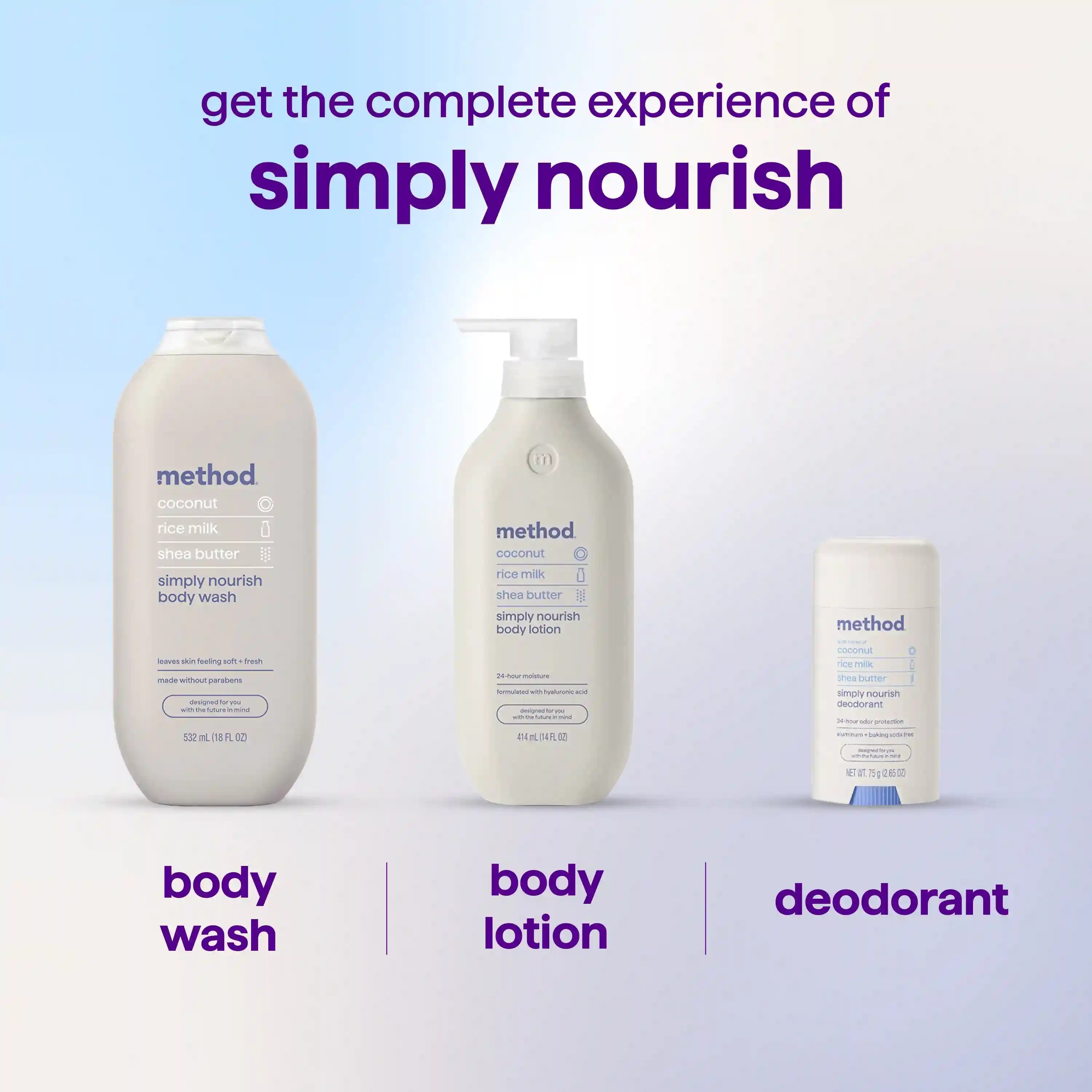 body wash - simply nourish, 18 fl oz