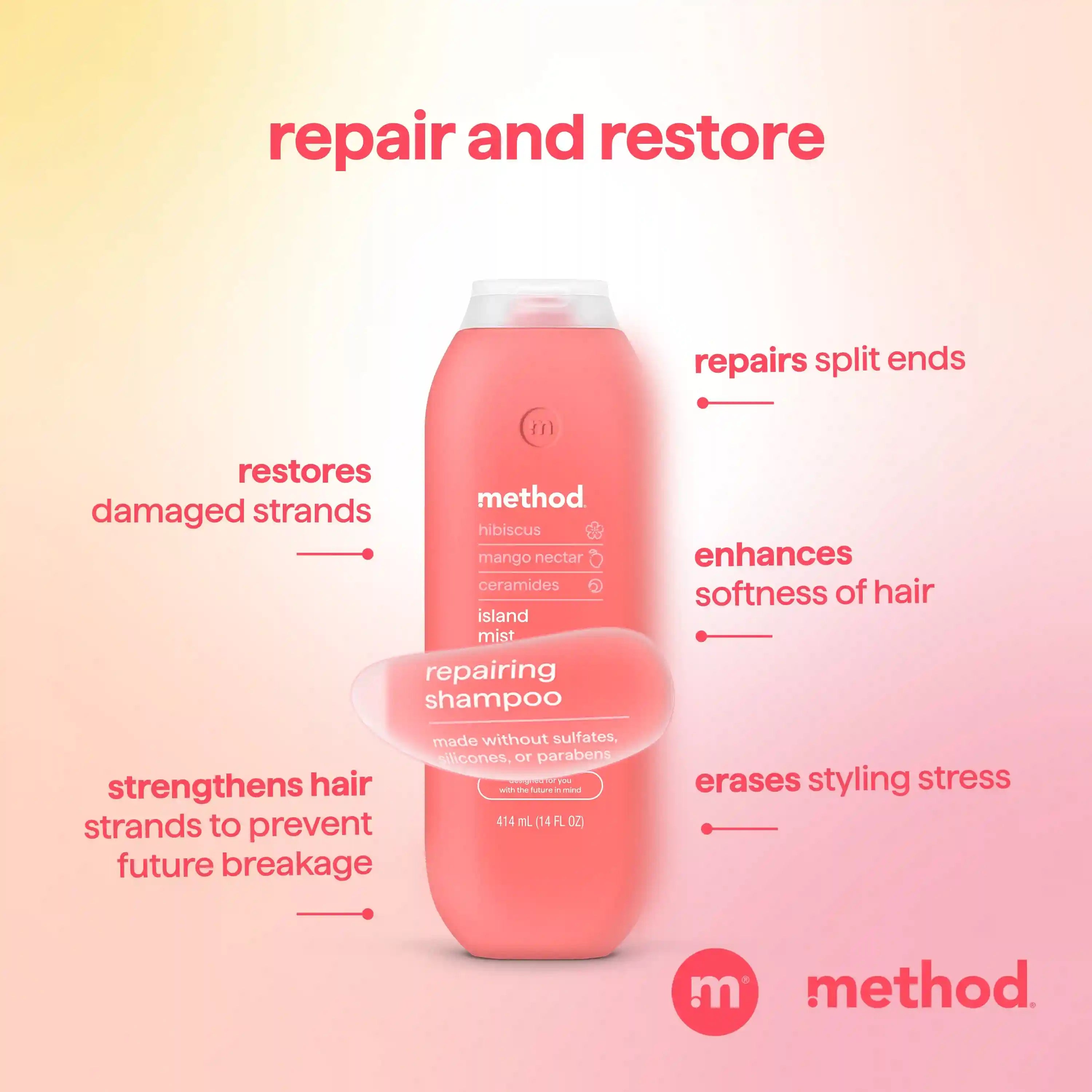 repairing shampoo - island mist, 14 fl oz