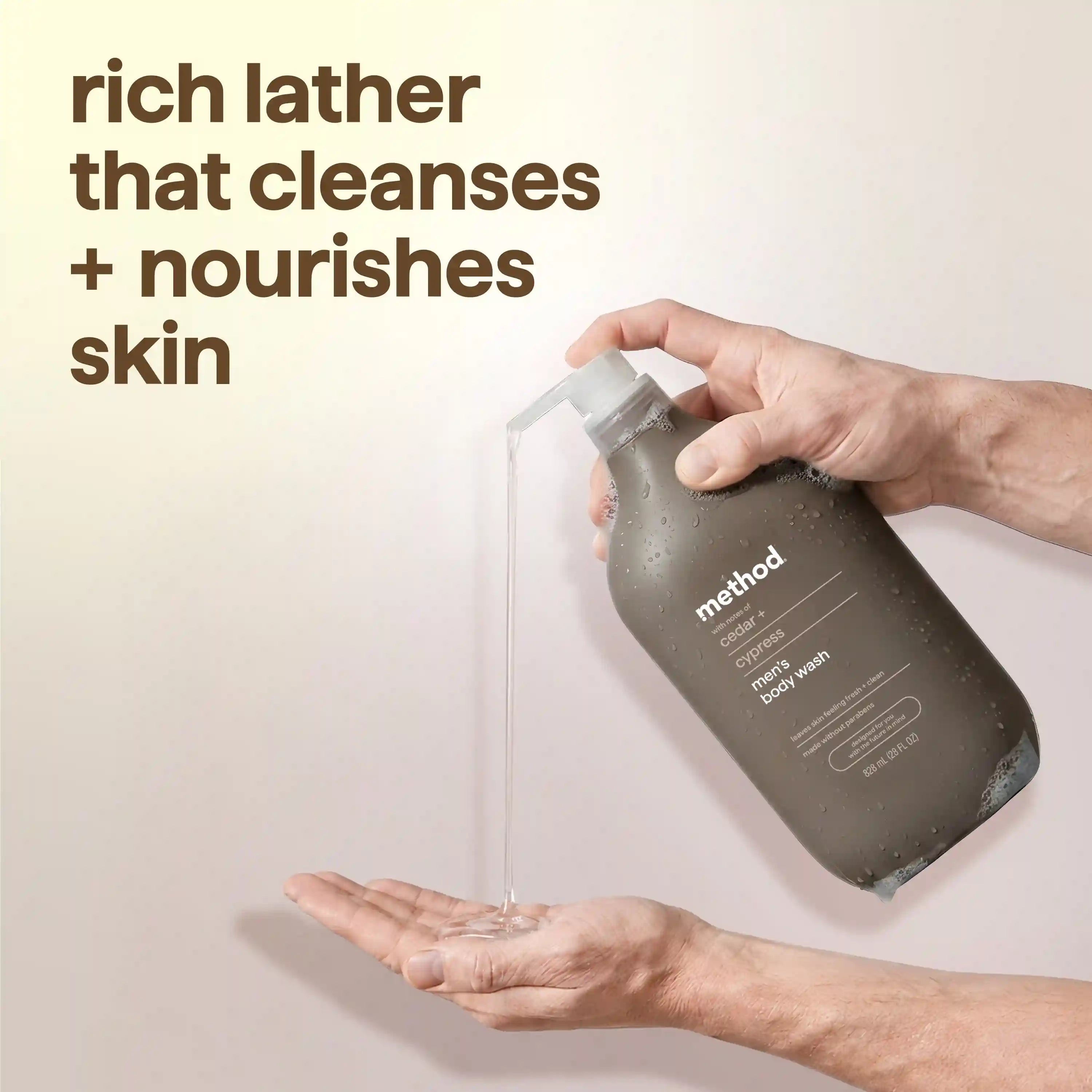 men's body wash - cedar + cypress, 28 fl oz