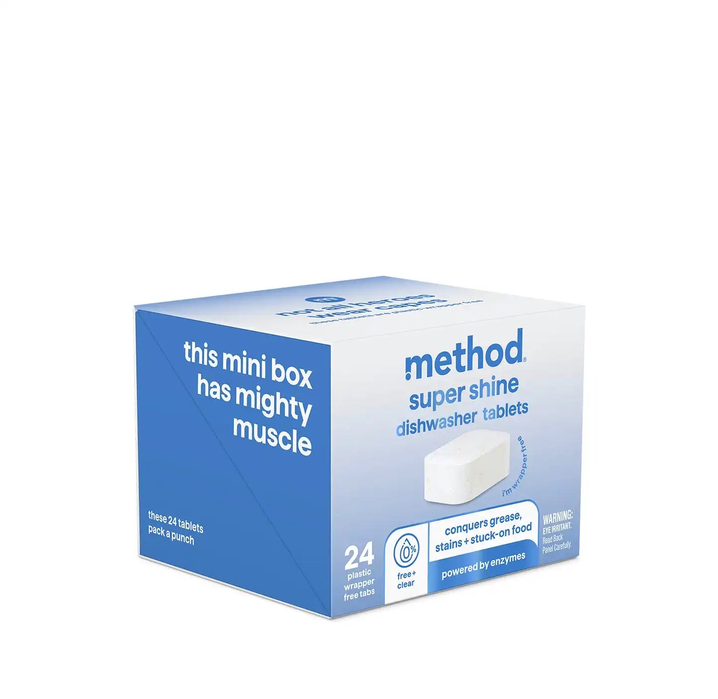 super shine dishwasher tablets - free + clear, 24 ct