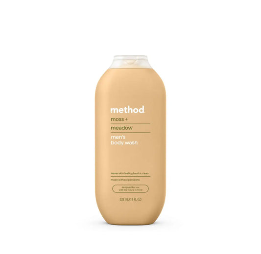 men's body wash - moss + meadow, 18 fl oz