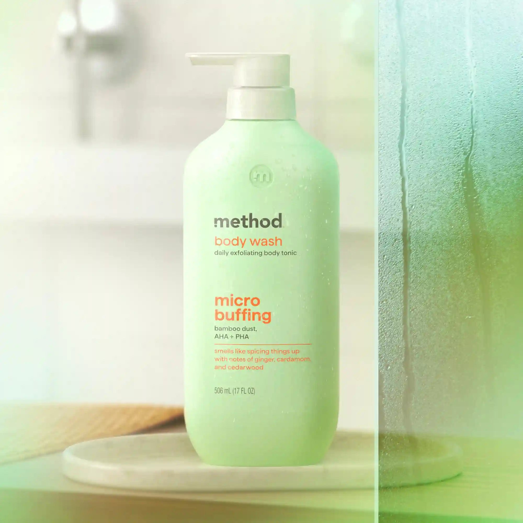 body wash tonic - micro buffing, bamboo dust , AHA + PHA, 17 fl oz