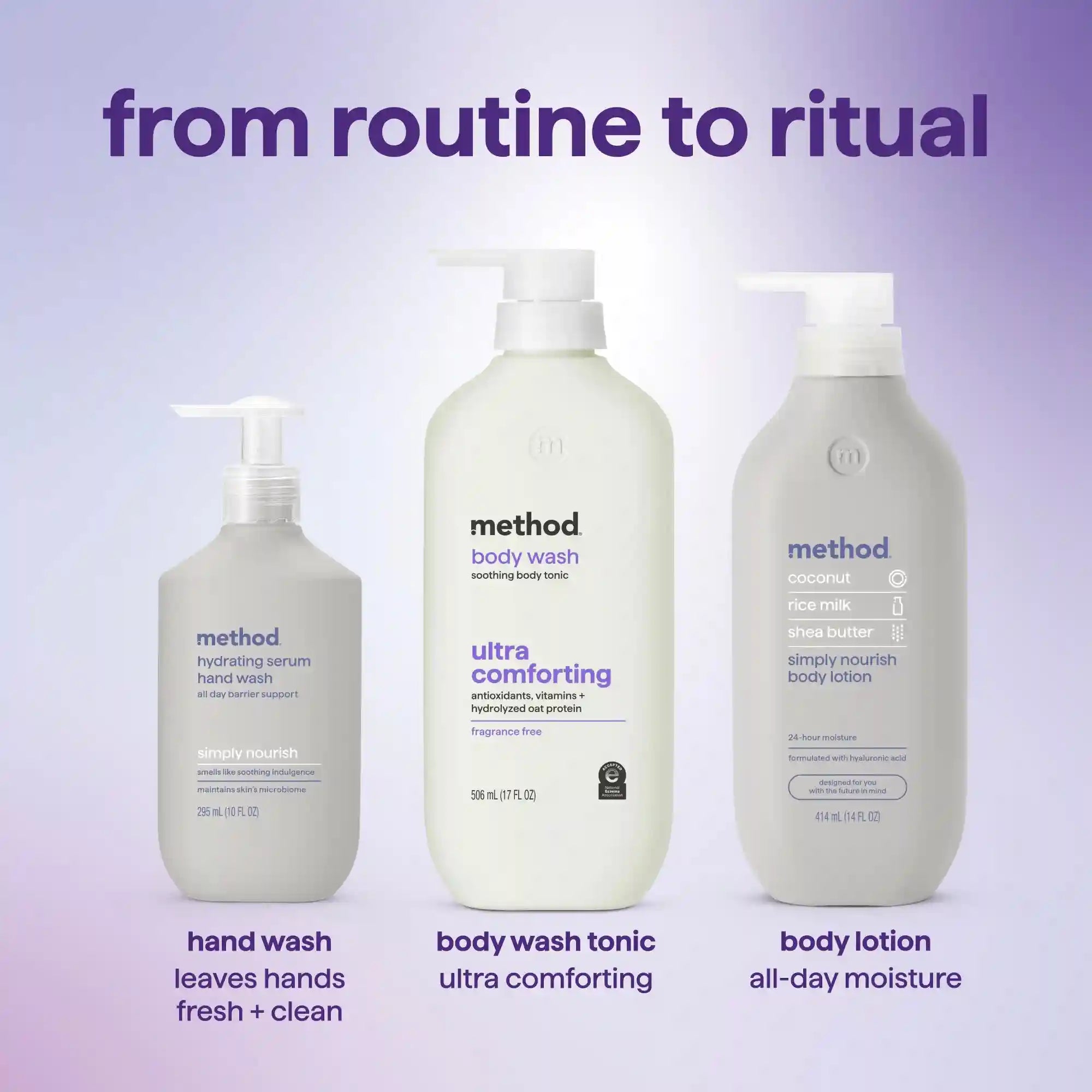 body wash tonic - ultra comforting, antioxidants, vitamins + hydrolyzed oat protein, 17 fl oz