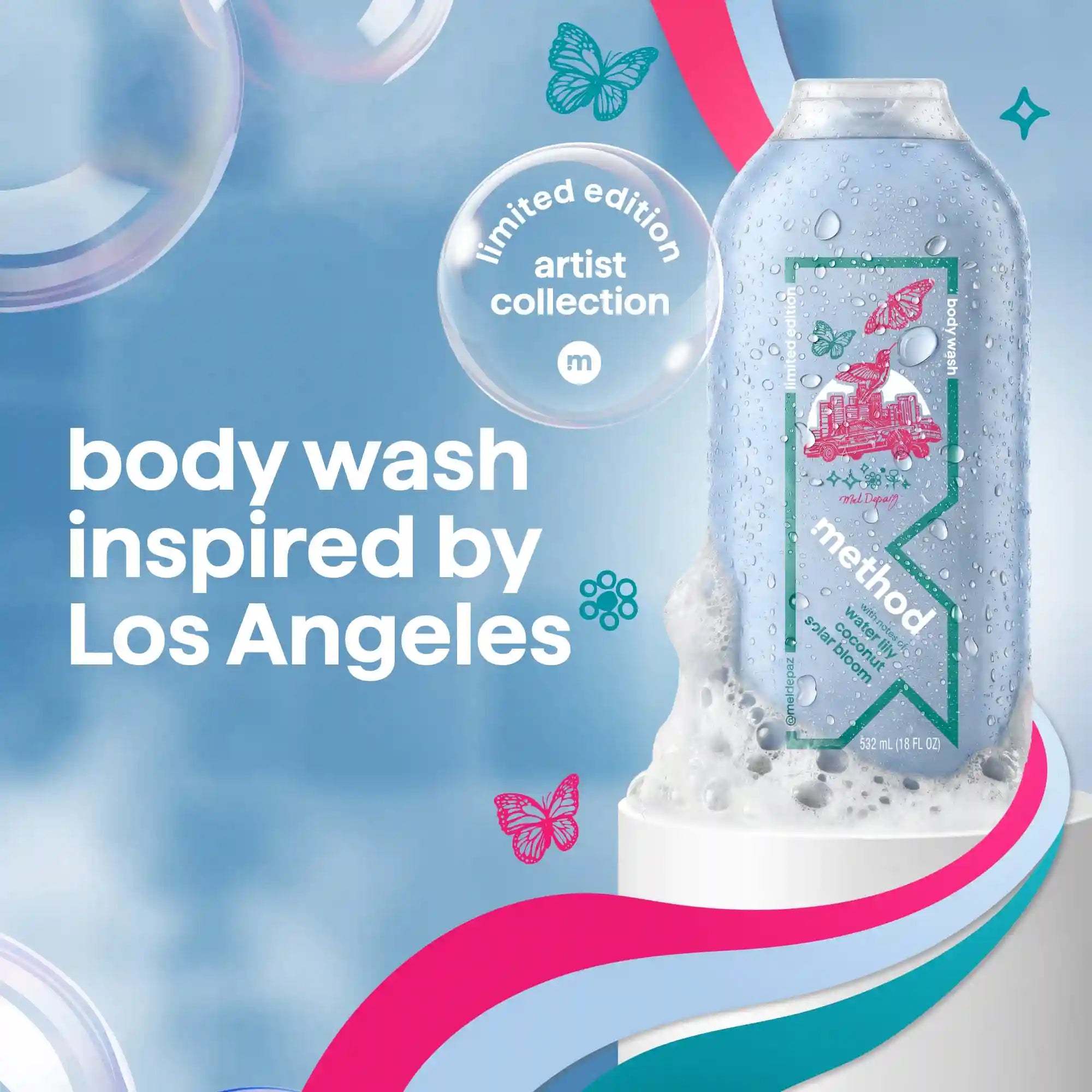 limited edition body wash, artist collection, los angeles