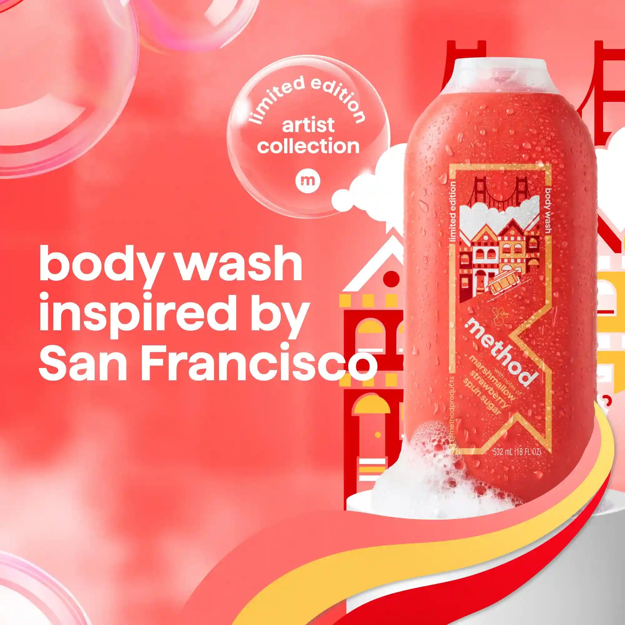 limited edition body wash, artist collection, san francisco