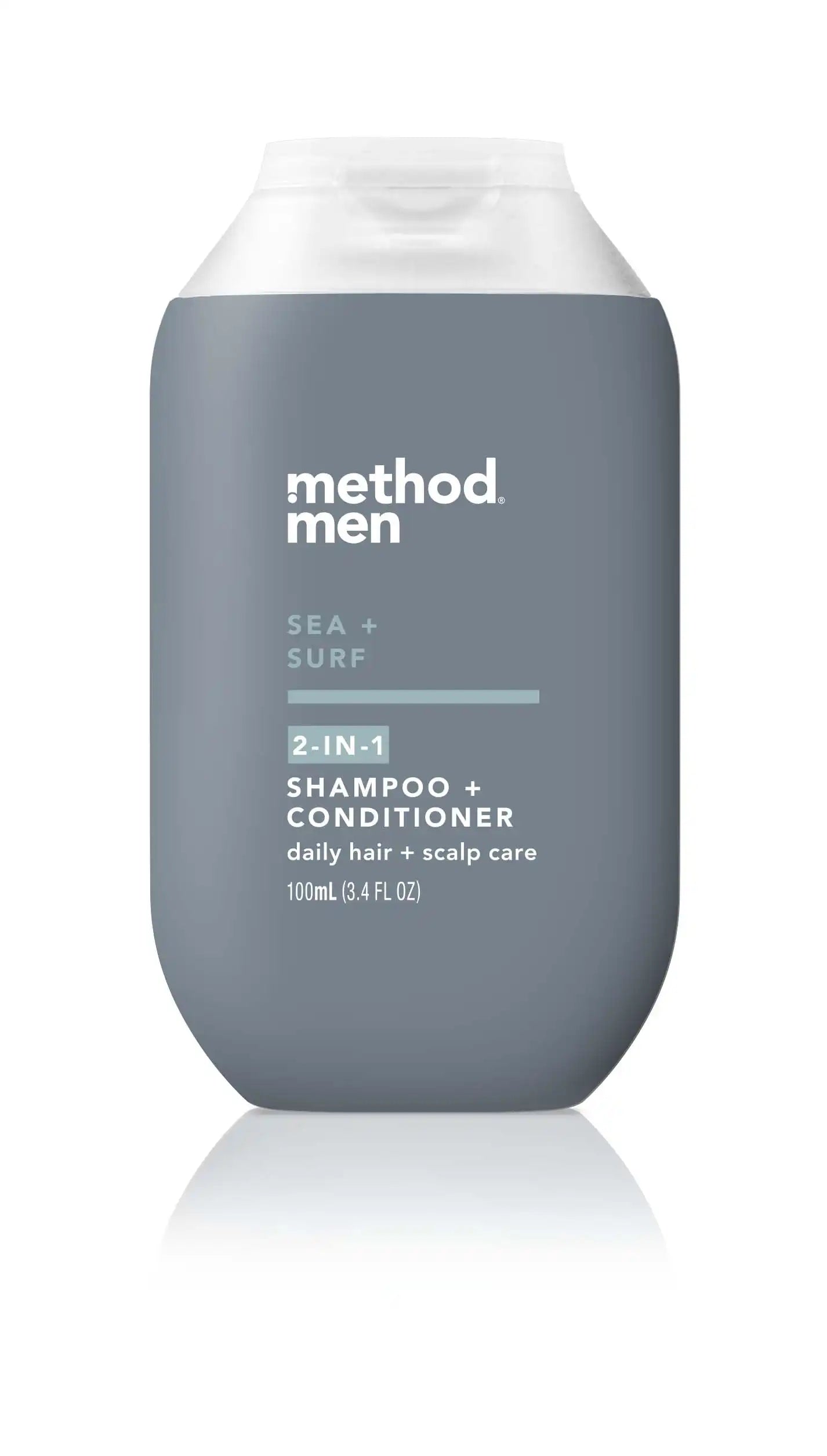 men 2-in-1 shampoo + conditioner - sea + surf, 3.4 fl oz