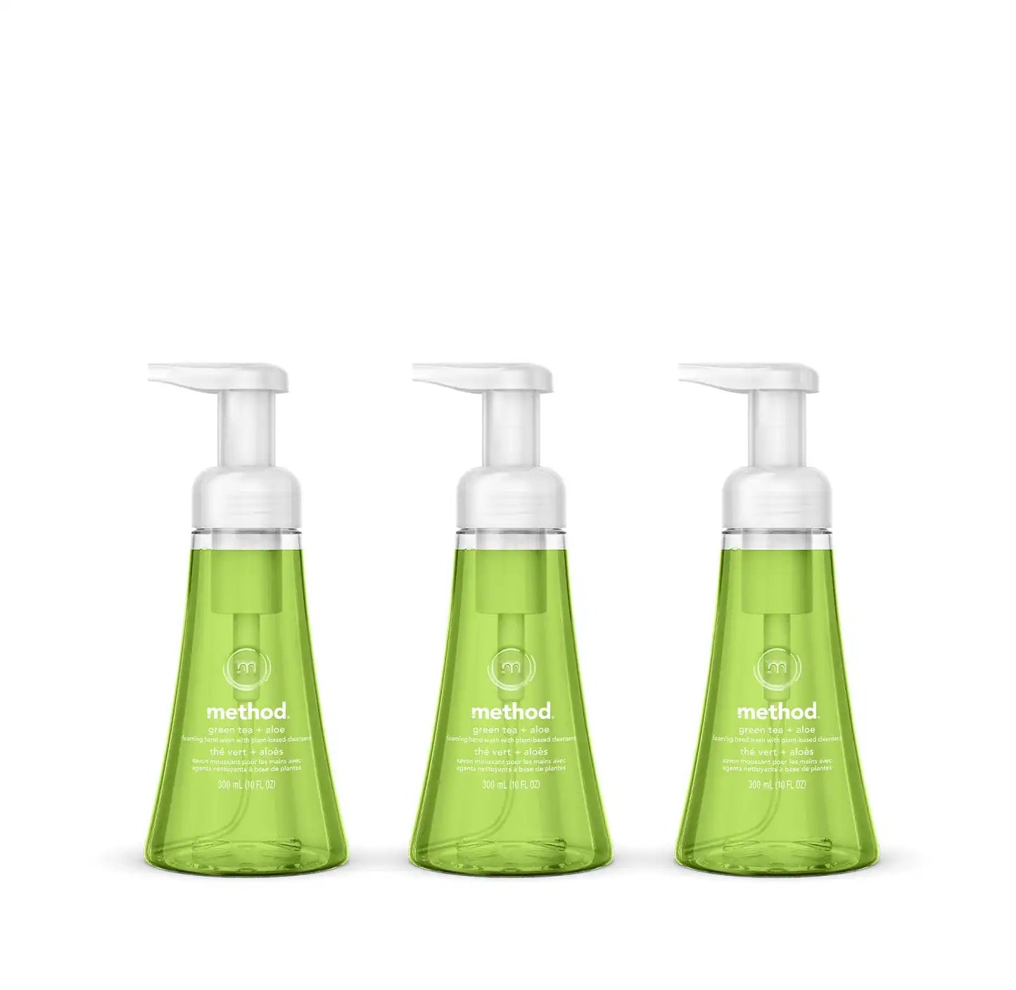 green tea + aloe foaming hand wash 3-count bundle