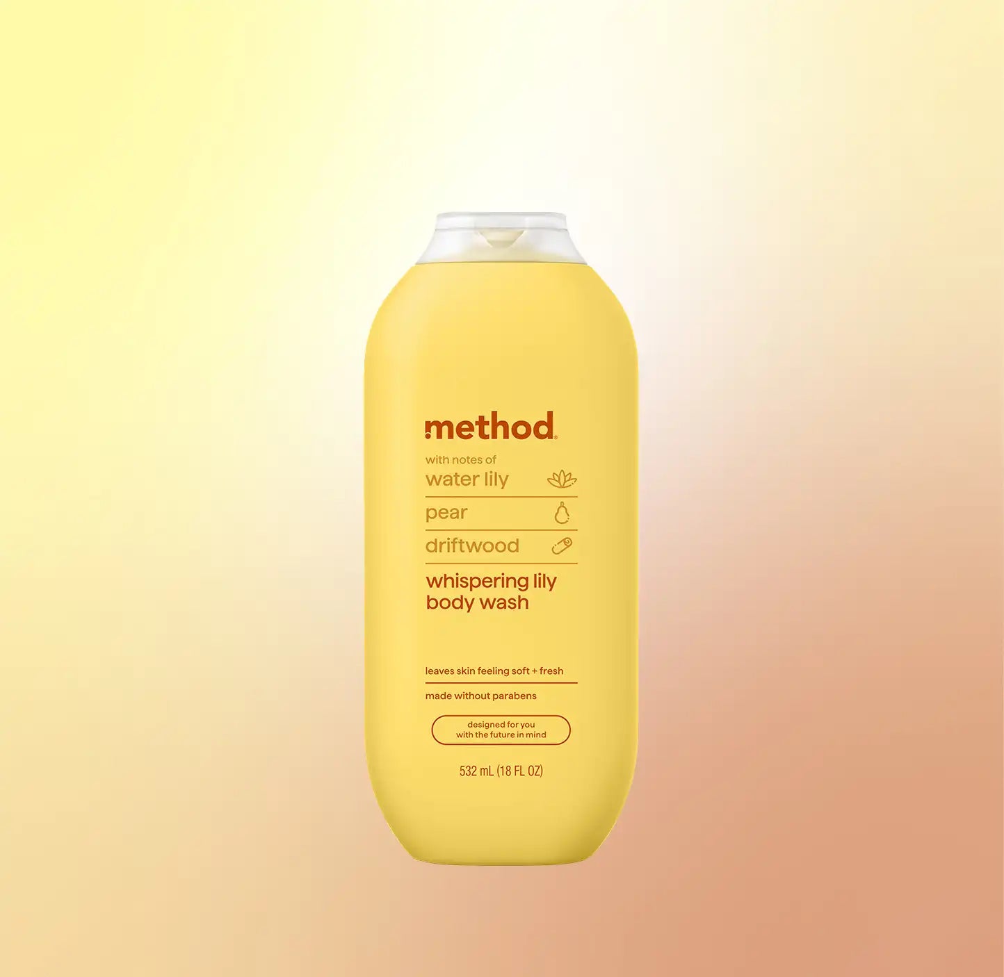 body wash - whispering lily, 18 fl oz