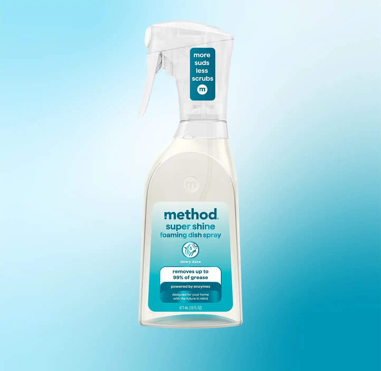 super shine foaming dish spray - dewy daze, 16 fl oz