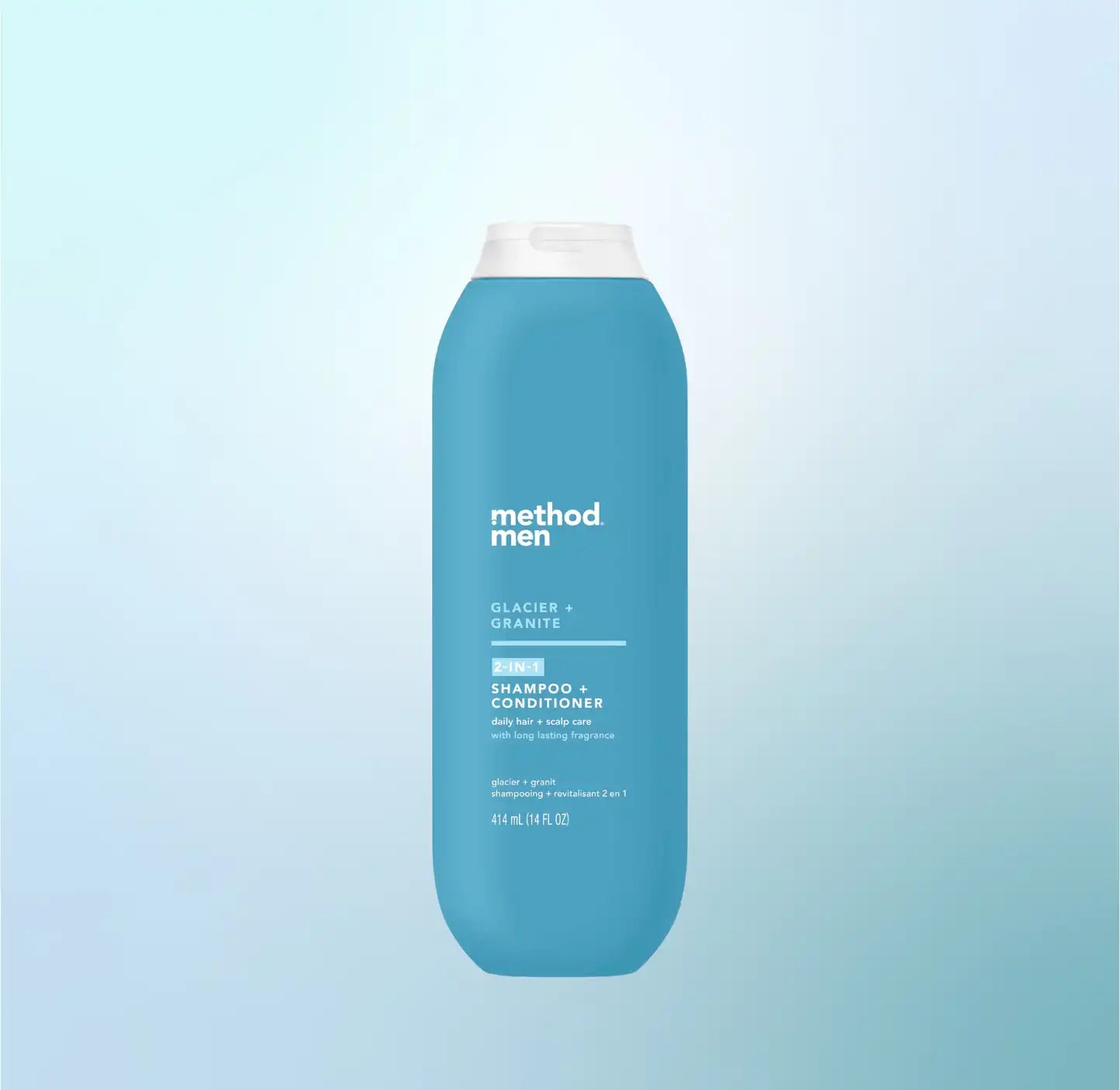 men 2-in-1 shampoo + conditioner - glacier + granite, 14 fl oz