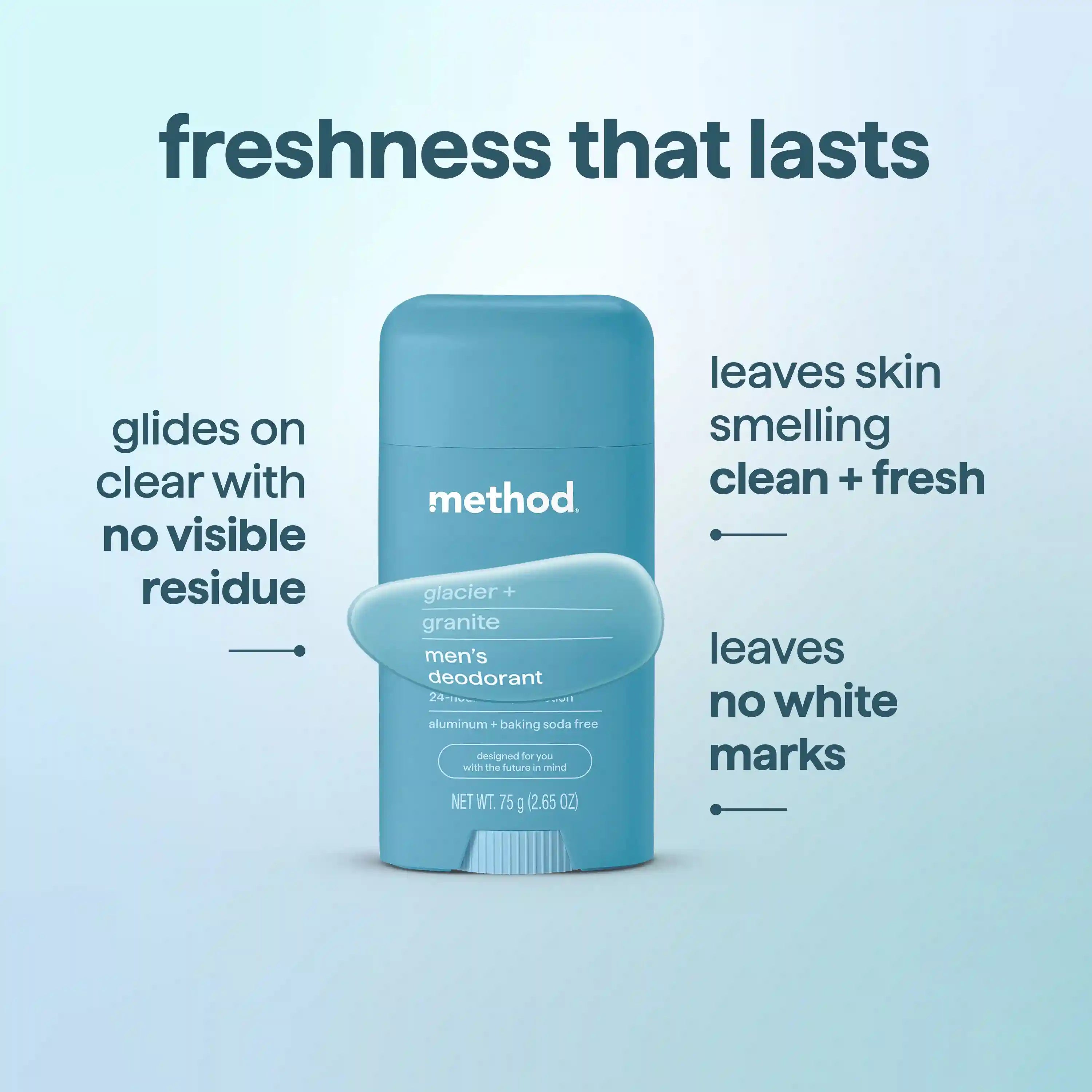 deodorant - glacier + granite, 2.65 oz