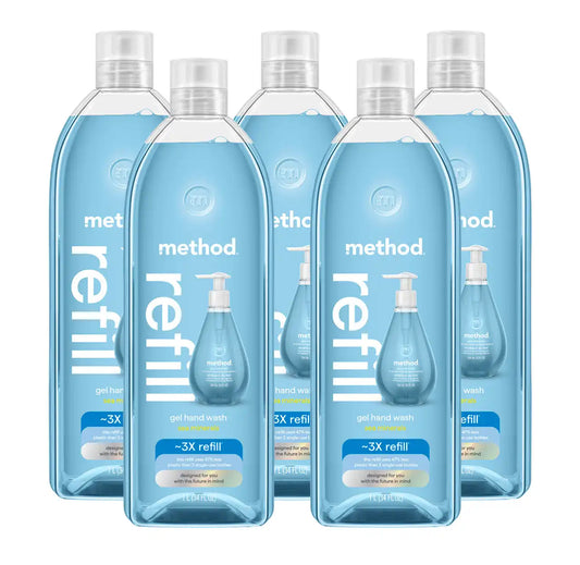 sea minerals gel hand wash refill 5-count bundle, 170 fl oz
