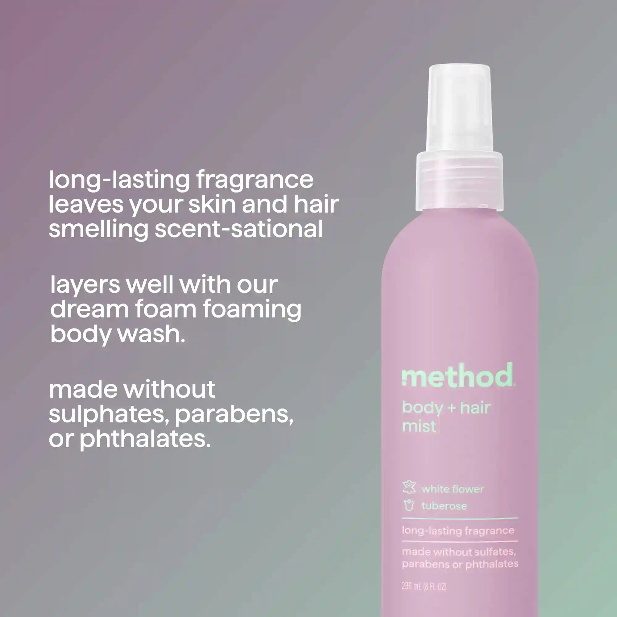 body + hair mist - white flower + tuberose, 8 fl oz