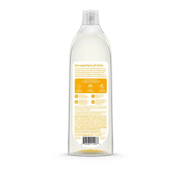 super shine liquid dish soap - coastal citron, 16 fl oz
